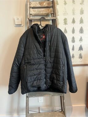 SPIRE | Men's Black Quilted Hooded Jacket